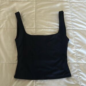 GARAGE Navy Blue Open Back Top